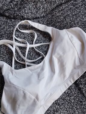 lululemon athletica White Strappy Sports Bra Tank